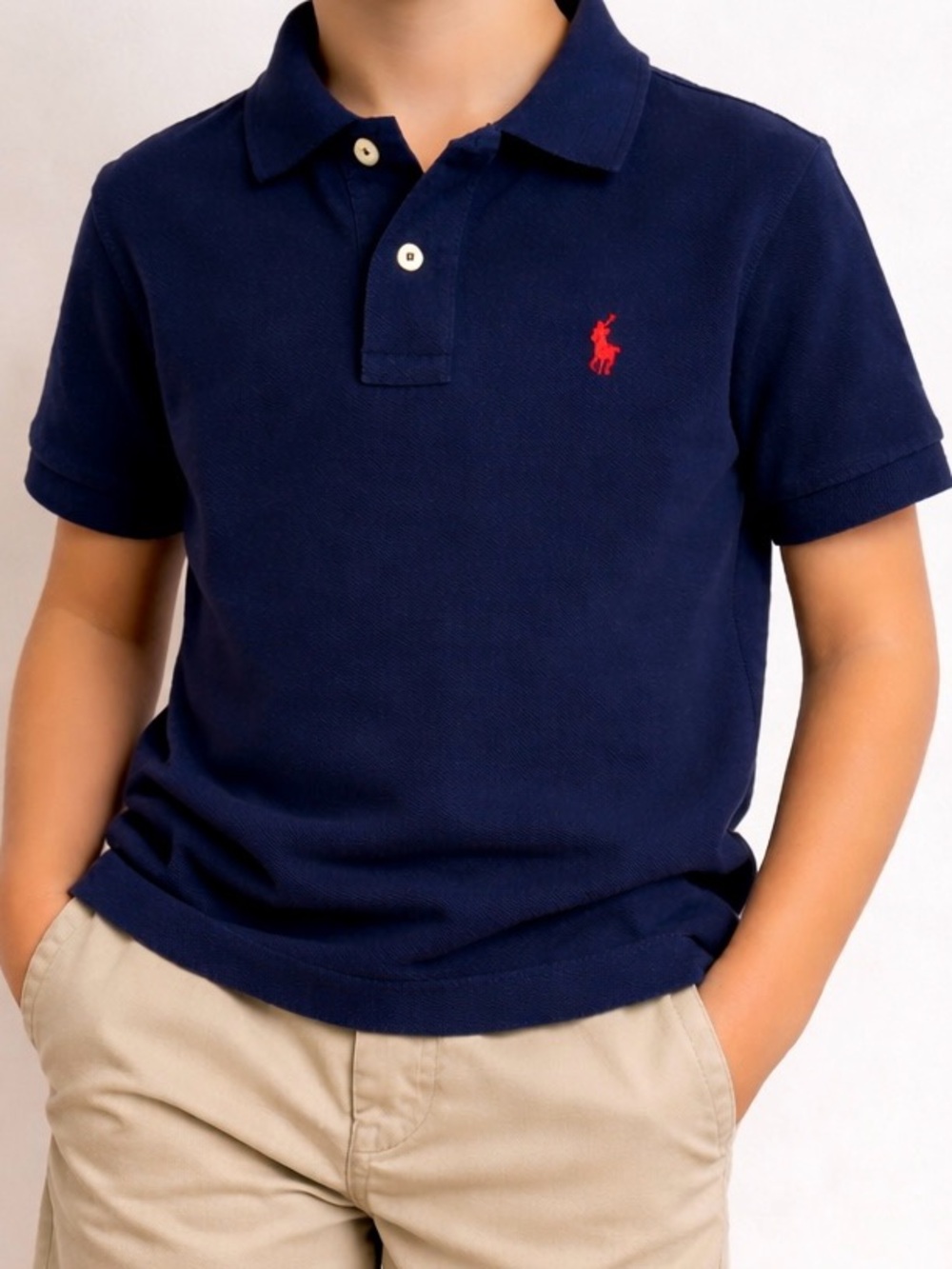 Polo by Ralph Lauren Boys' Beige Flat-Front Shorts